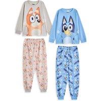 Bluey Multi-Pack of 2 Long Sleeve Long Leg Pyjama Set | Multicoloured | Size: 3-4 Years