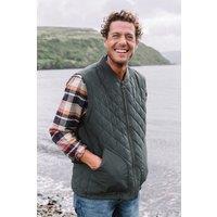 Hinter & Hobart Men's 'Pembroke' Water Resistant PrimaLoft Gold Insulation Quilted Gilet in Khaki | Size: Small