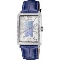Gevril Women's Glamour Swiss Leather Watch in Light Blue