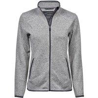 TEE JAYS Women's Knitted Outdoor Fleece Jacket in Grey | Size: Small