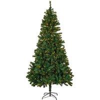 Alivio 6FT Natural Looking Artificial Christmas Tree Built-In LED Lights with Stand for Home Office Decoration in Green