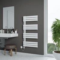 Agadon Lola Open Electric Designer Towel Radiator in White | Size: 1200mm x 600mm