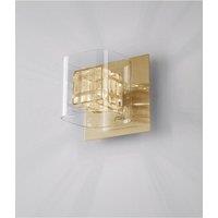 Netlighting Avignon 1 Light Wall Lamp Gold Crystal