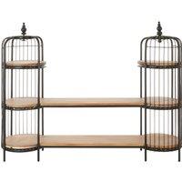Orsina Distinctive Design Champagne Gold Finish Birdcage Shelf Unit, Versatile Unit, Durable Modern Shelf Unit in Black