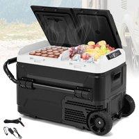 Gymax Car Refrigerator 40L Fridge Freezer -20-20 For Camping Travel 12V in Black