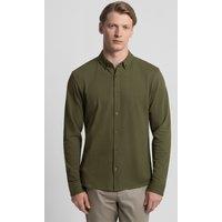 Steel & Jelly Men's Textured Long Sleeve Jersey Shirt in Olive | Size: Large
