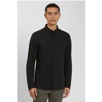 Steel & Jelly Men's Textured Long Sleeve Jersey Shirt in Black | Size: Medium