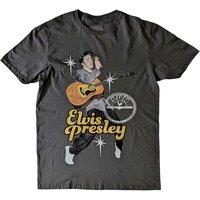 Elvis Presley Men's Toes Sun Rrds T-Shirt in Charcoal | Size: XL