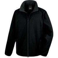 Result Core Men's Printable Soft Shell Jacket in Black | Size: 3XL