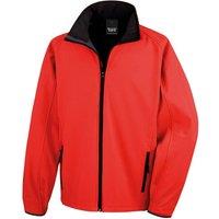 Result Core Men's Printable Soft Shell Jacket in Red | Size: Small