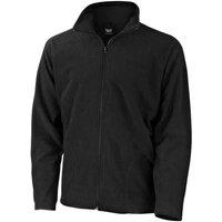 Result Core Men's Microfleece Jacket in Black | Size: XS
