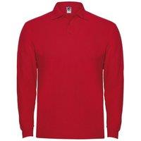 ROLY Men's Estrella Long-Sleeved Polo Shirt in Red | Size: 2XL