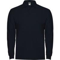 ROLY Men's Estrella Long-Sleeved Polo Shirt in Navy | Size: Small