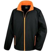 Result Core Men's Printable Soft Shell Jacket in True Black | Size: Large