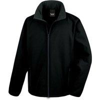 Result Core Men's Printable Soft Shell Jacket in Black | Size: Medium
