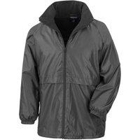 Result Core Men's Microfleece Lined Waterproof Jacket in Black | Size: 2XL