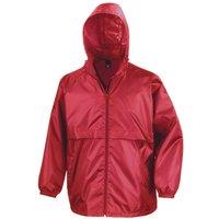 Result Core Men's Plain Blue Windbreaker in Red | Size: Large