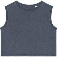 Native Spirit Women's Faded Cropped Tank Top in Mid Grey | Size: Medium