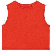 Native Spirit Women's Faded Cropped Tank Top in Crimson | Size: Medium