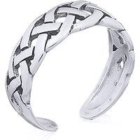Jewelco London Women's Silver Celtic Knot Toe Ring