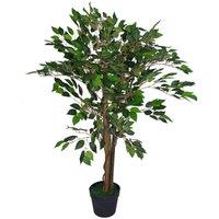 Leaf 90cm Realistic Artificial Ficus Tree / Plant in Green