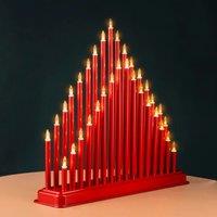Marco Paul Christmas Candle Bridge Red - 33 LED Arch Pre-Lit