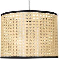 First Choice Lighting Woven - 25cm Wicker Easy Fit Pendant Shade in Natural