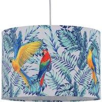 First Choice Lighting Parrot - Velvet Parrot Design 30cm Pendant or Table Lamp Shade in Blue