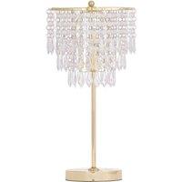 First Choice Lighting Cascada - Gold & Acrylic Crystal Jewelled Table Lamp
