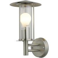 First Choice Lighting Treviso - Brushed Stainless Steel Outdoor Wall Light in Silver