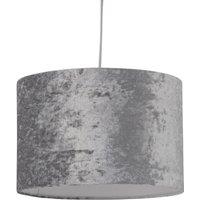 First Choice Lighting Grey Crushed Velvet 30cm Pendant Lightshade