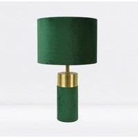 First Choice Lighting Green Velvet Table Lamp