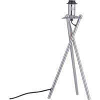 First Choice Lighting Chrome Tripod Table Lamp Base Only in Silver
