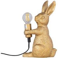 First Choice Lighting Hop Hop - Gold Bunny Rabbit Table Lamp