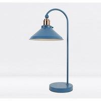 First Choice Lighting Maxwell - Mirage Blue Brushed Copper Task Table Lamp