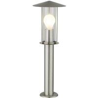 First Choice Lighting Treviso - Brushed Stainless Steel Outdoor Post Light in Silver