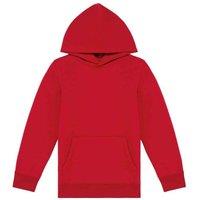 Native Spirit Plain Black Hoodie in Red | Size: 4-6 Years