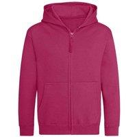 AWDis Cool Zoodie Full Zip Hoodie in Pink | Size: 5-6 Years
