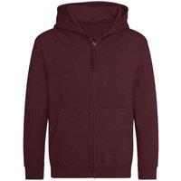 AWDis Cool Zoodie Full Zip Hoodie in Burgundy | Size: 7-8 Years