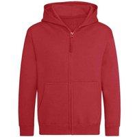 AWDis Cool Zoodie Full Zip Hoodie in Red | Size: 7-8 Years