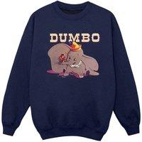 Disney Boy's Dumbo Timothys Trombone Sweatshirt in Navy | Size: 5-6 Years