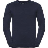 Russell Collection Men's Knitted V Neck Sweatshirt in Navy | Size: Large