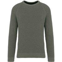 Native Spirit Men's Chunky Knit Sweatshirt in Khaki | Size: 2XL