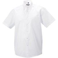 Russell Collection Men's Ultimate Non-Iron Short-Sleeved Shirt in White | Size: 15.5 in