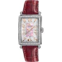 Gevril Women's Avenue of Americas Mini, Swiss Quartz Watch, White/Green MOP Dial, Calfskin Alligator, & Sapphire Crystal in Pink