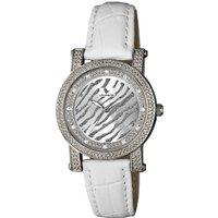Laurens Basic Women's Cint. Pell Silver Watch in White