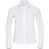 Russell Collection Women's Ultimate Non-Iron Long-Sleeved Shirt in White | Size: 12
