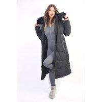 Maisie Longline Faux Fur Hooded Puffer Jacket