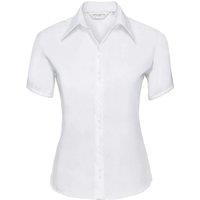 Russell Collection Women's Ultimate Non-Iron Short-Sleeved Shirt in White | Size: 2XL