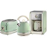Ariete Retro Dome Kettle, 2 Slice Toaster & Filter Coffee Machine Set in Green